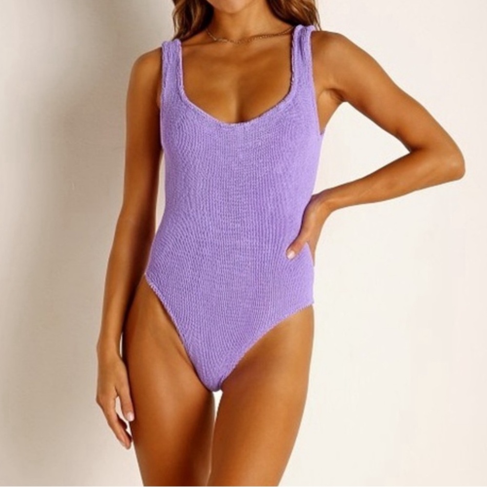 Cotton On Lavender Crinkle One-piece Swimsuit - M